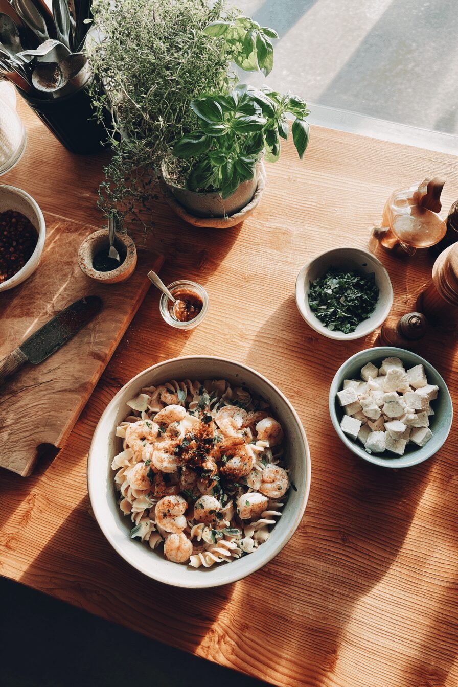 Tuscan Shrimp Pasta