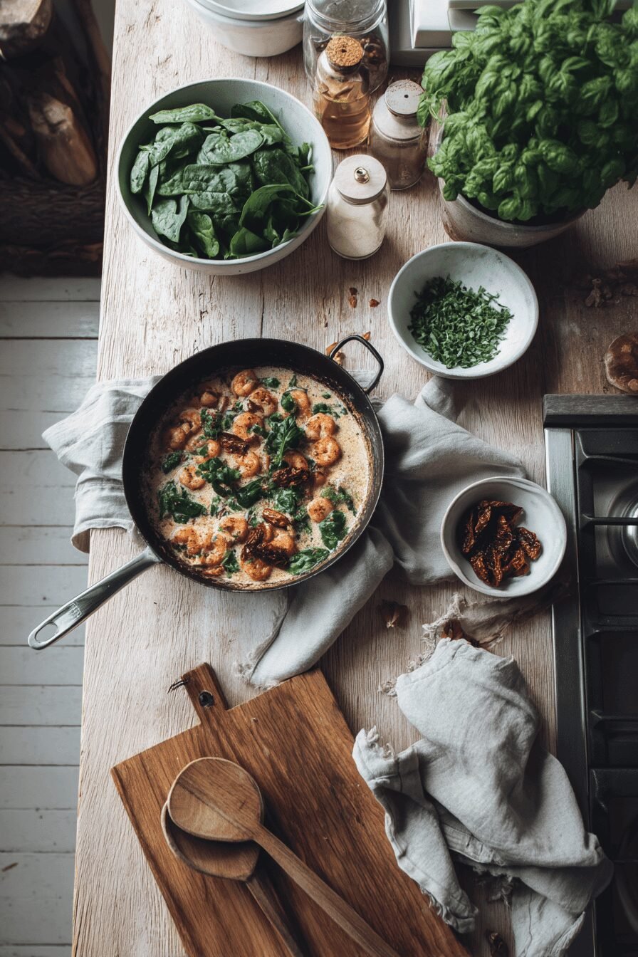 Tuscan Shrimp Pasta