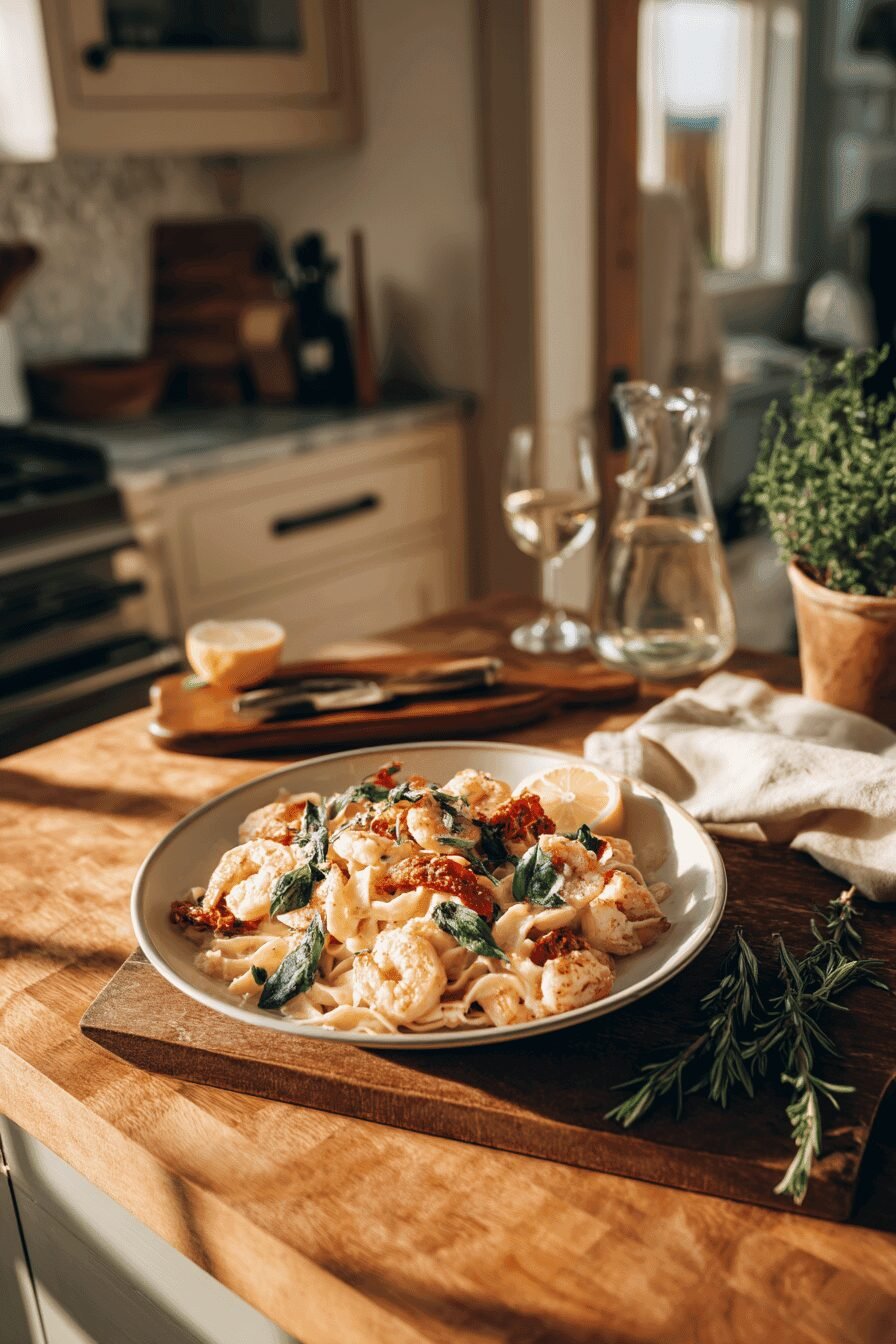 Tuscan Shrimp Pasta