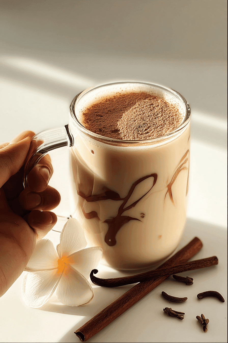 vanilla cinnamon milk tea