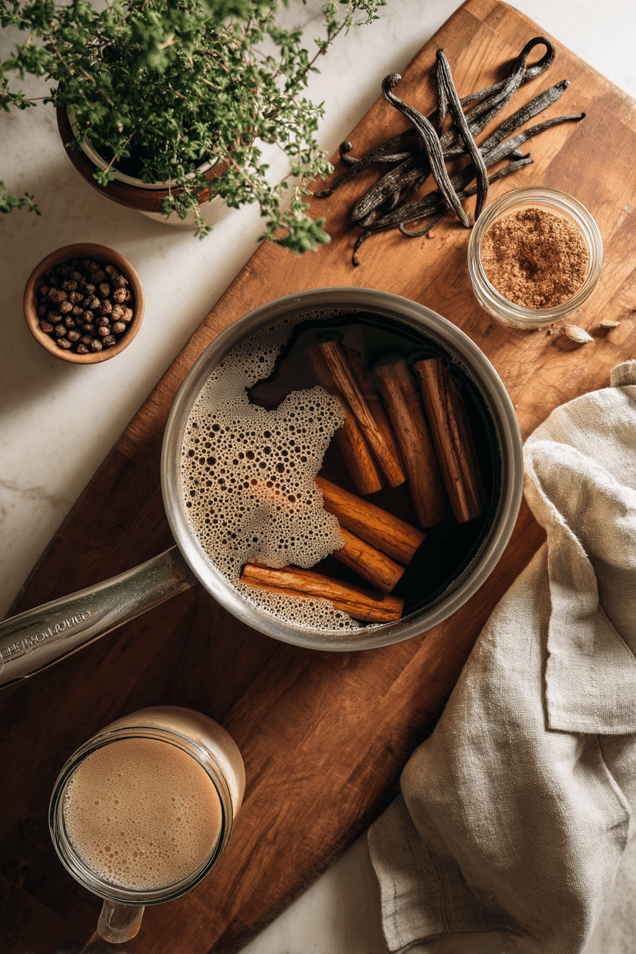 vanilla cinnamon milk tea