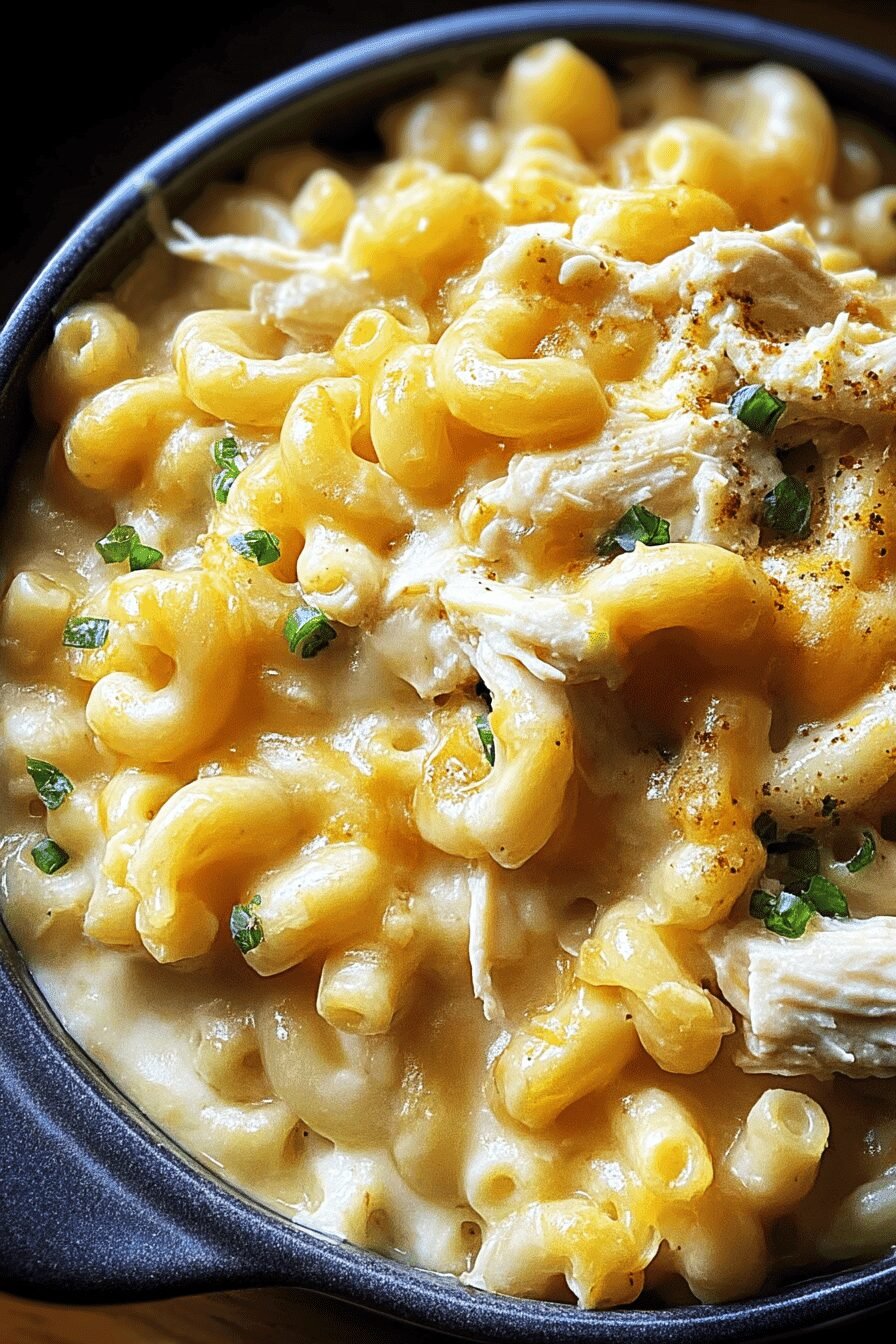 White Chicken Chili Mac And Cheese