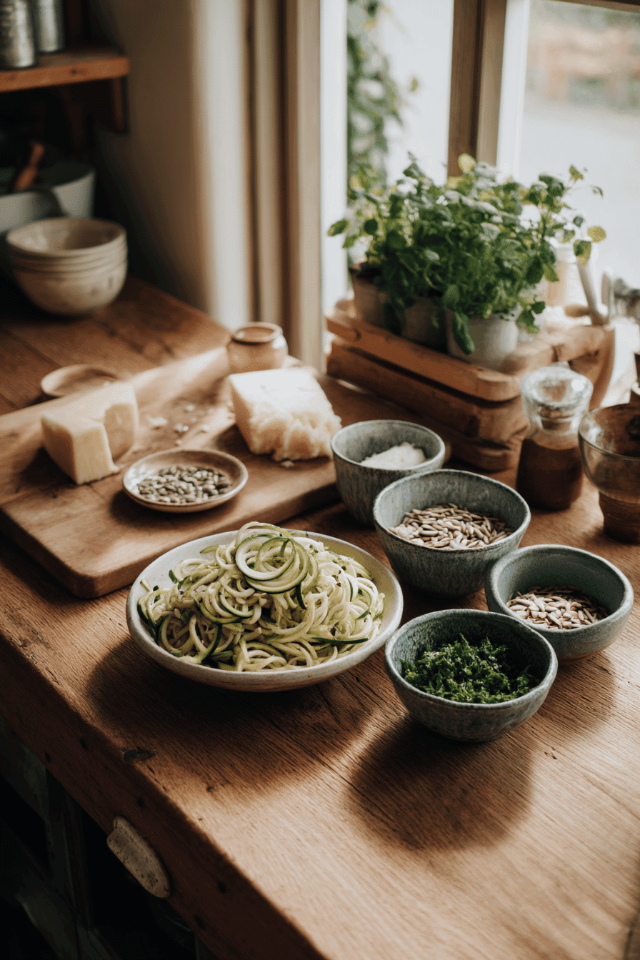zucchini pesto pasta