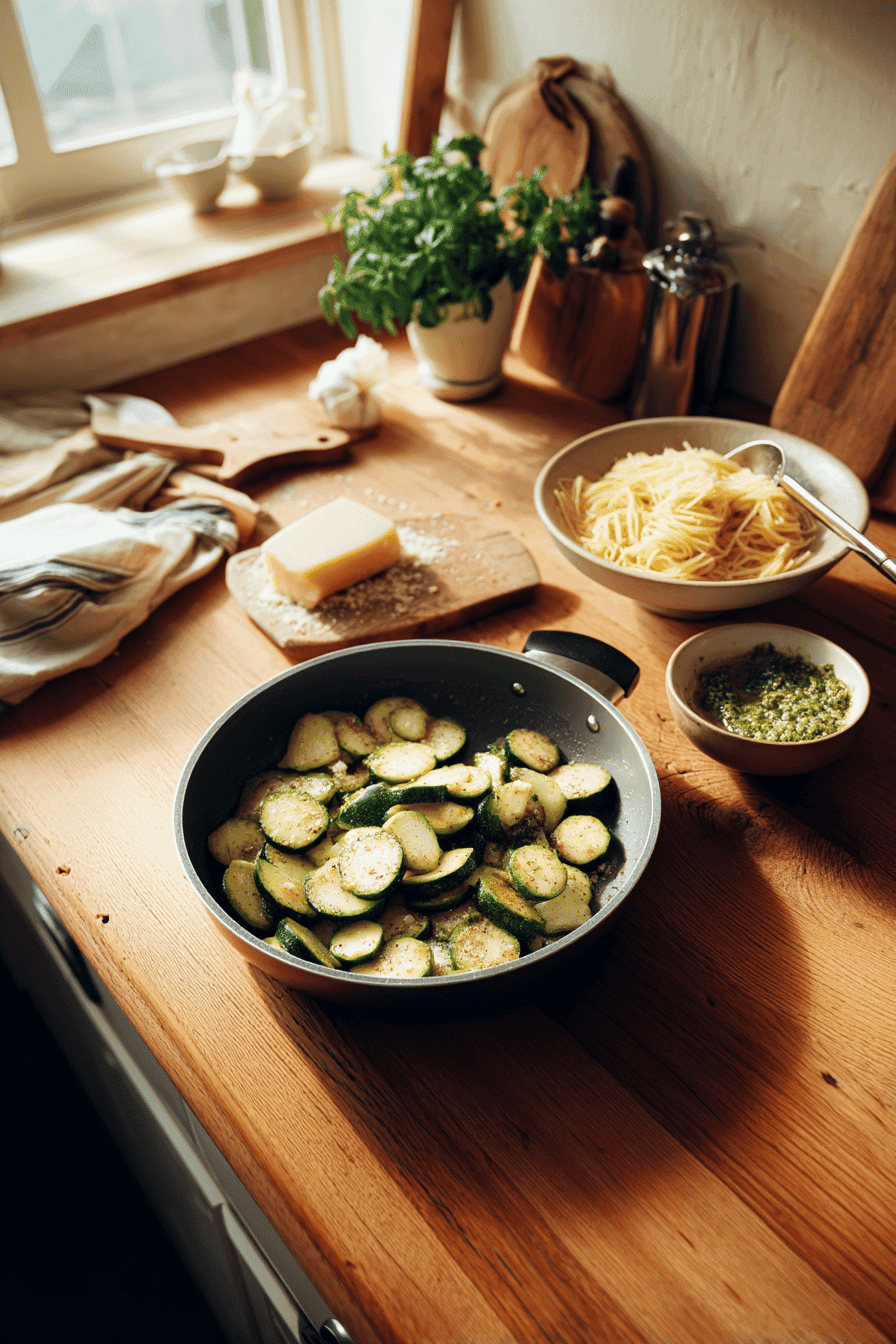 zucchini pesto pasta