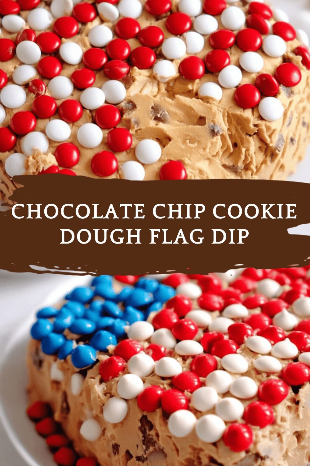 Chocolate Chip Cookie Dough Flag Dip