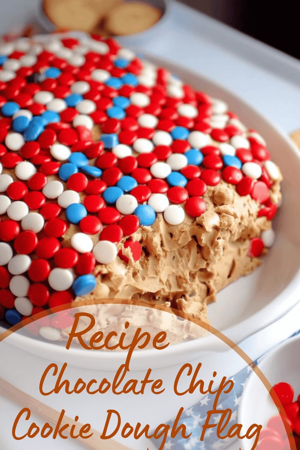 Chocolate Chip Cookie Dough Flag Dip