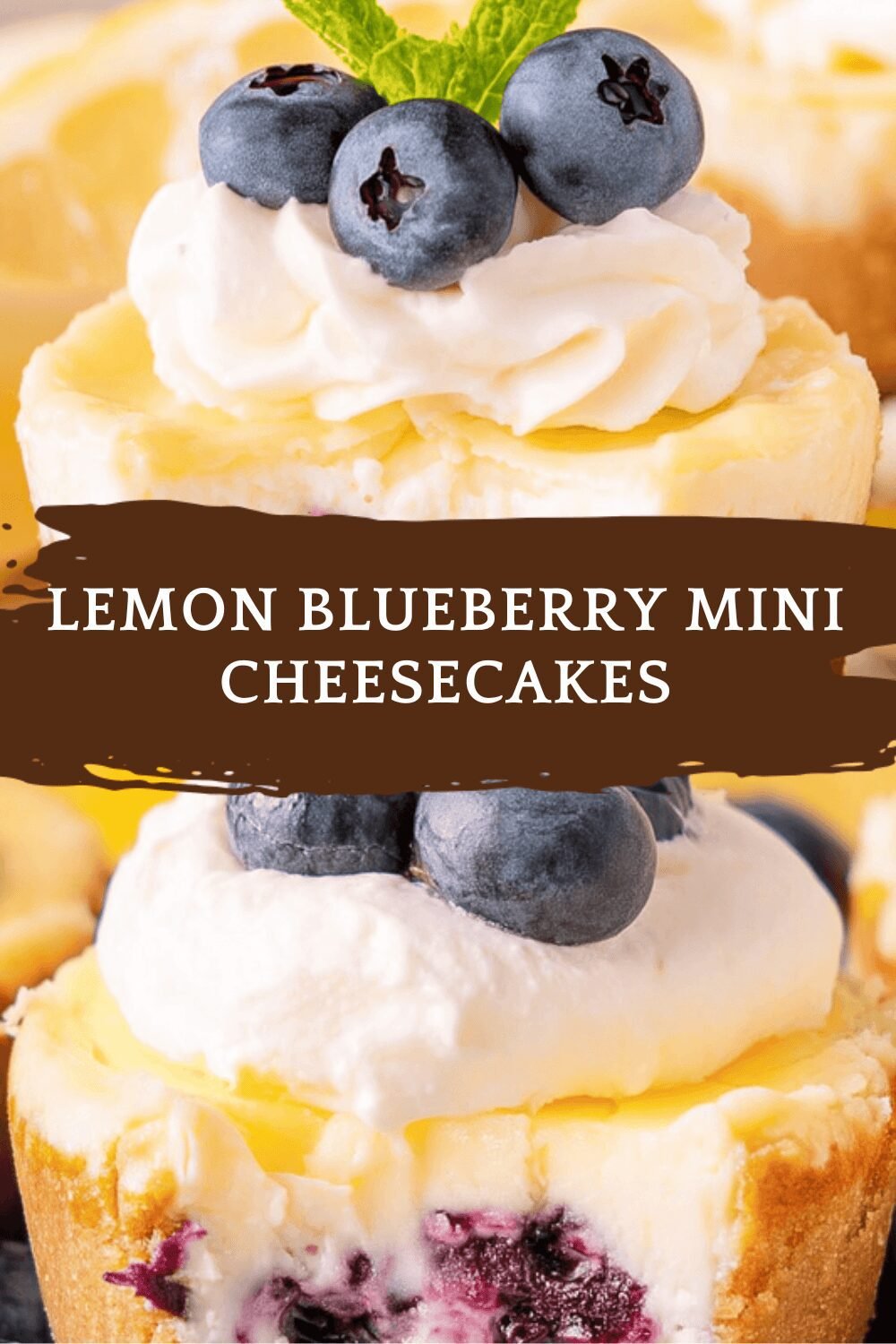 Lemon Blueberry Mini Cheesecakes