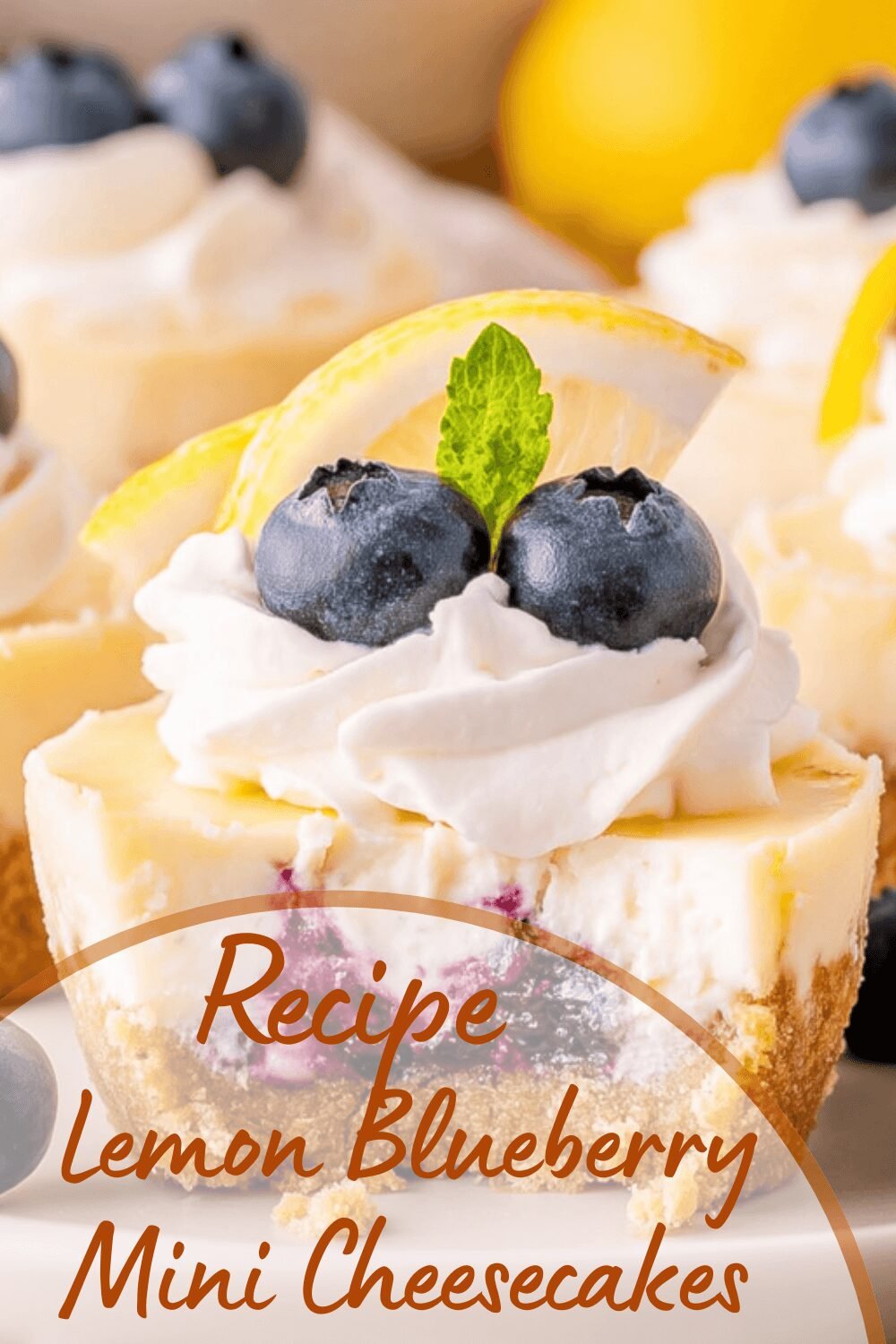 Lemon Blueberry Mini Cheesecakes