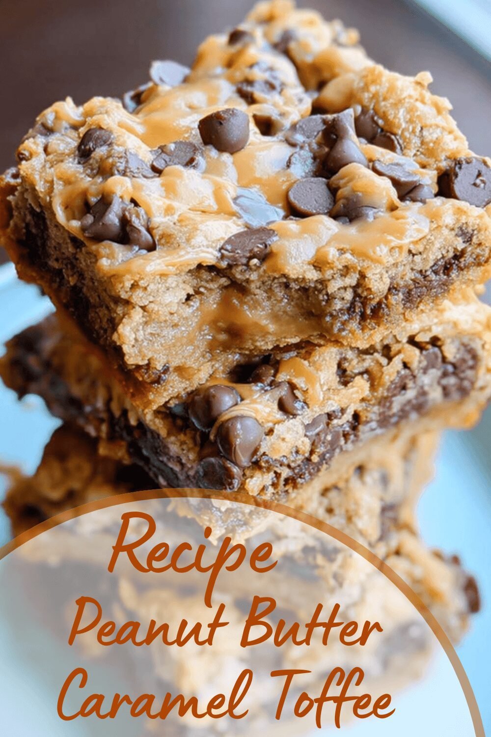 Peanut Butter Caramel Toffee Chocolate Chip Cookie Bars