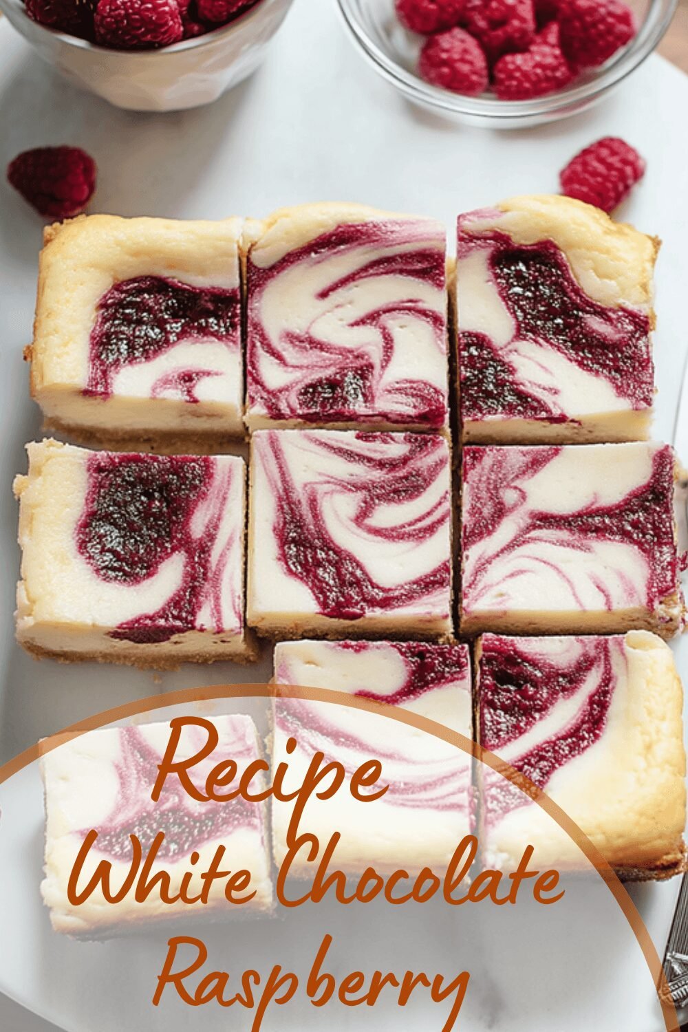 White Chocolate Raspberry Cheesecake Bars