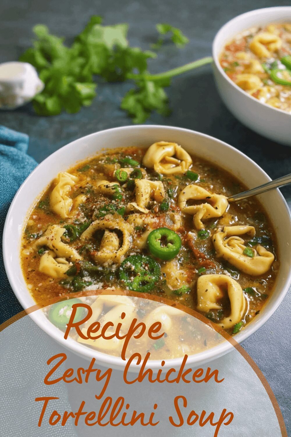 Zesty Chicken Tortellini Soup