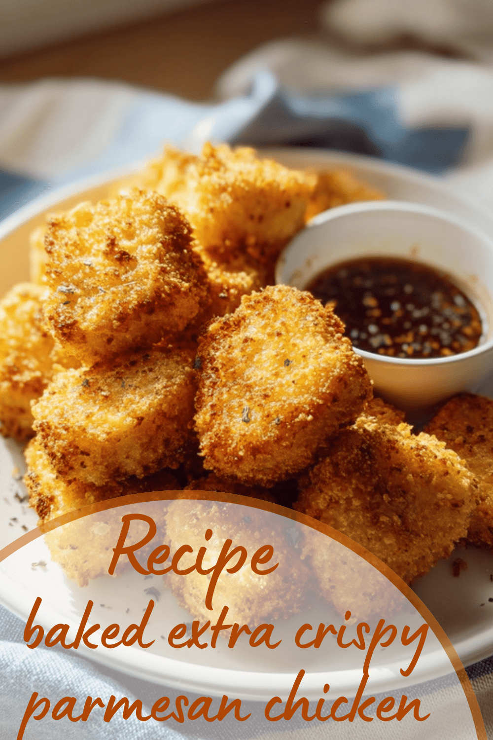 Baked Extra Crispy Parmesan Chicken Nuggets
