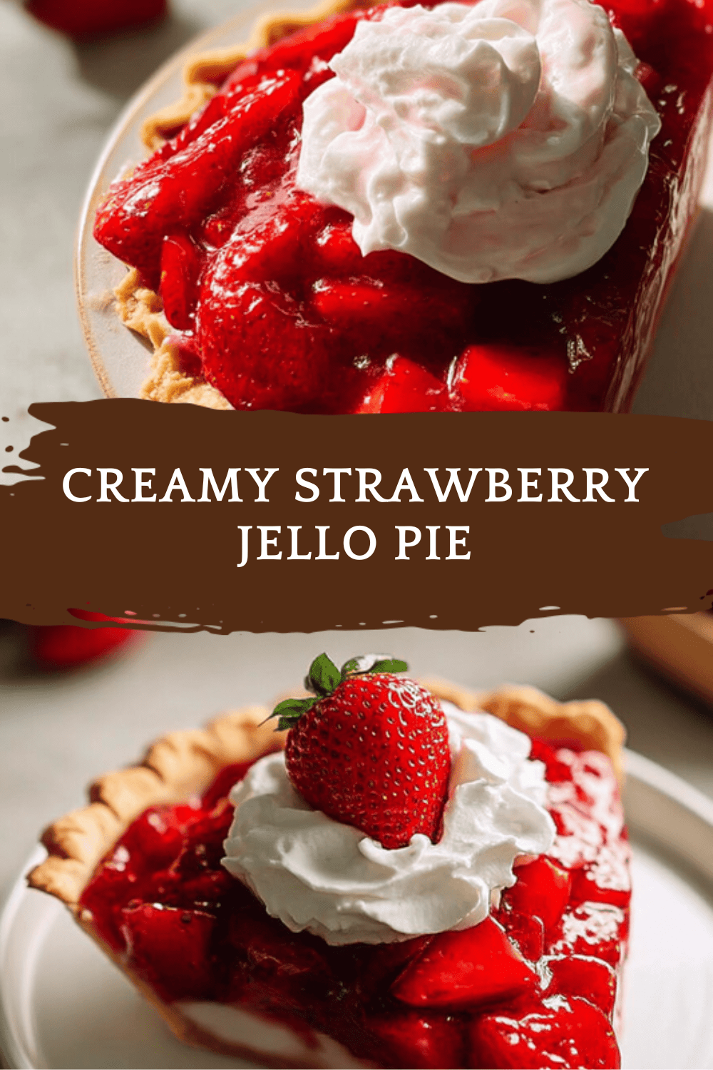 Creamy Strawberry Jello Pie