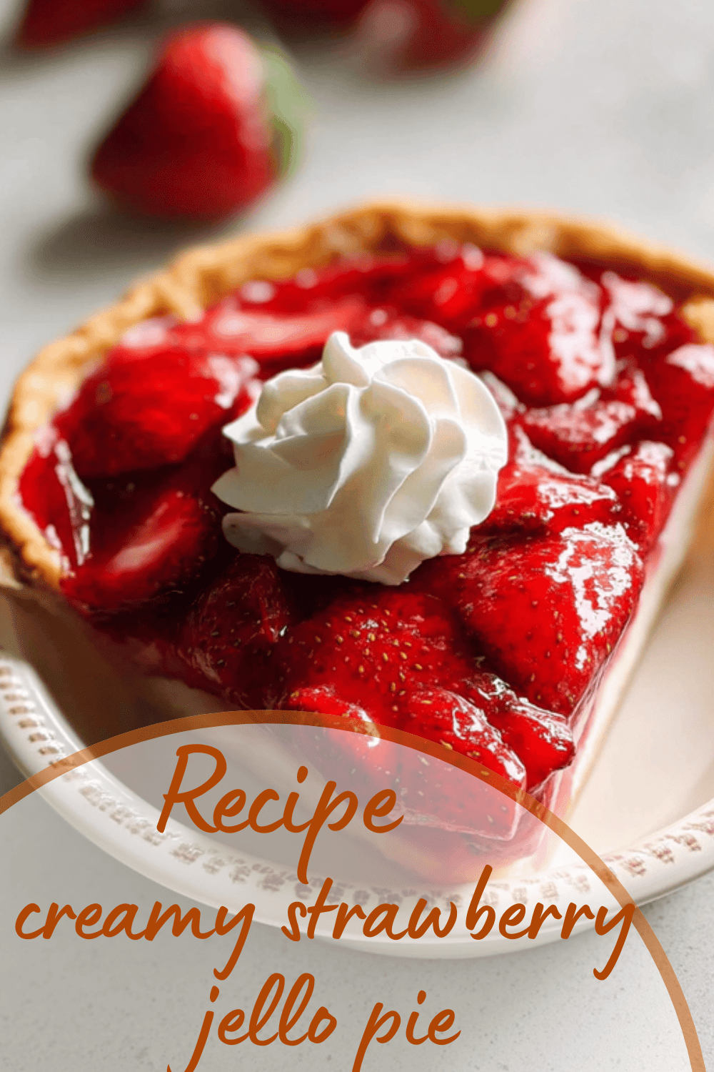 Creamy Strawberry Jello Pie