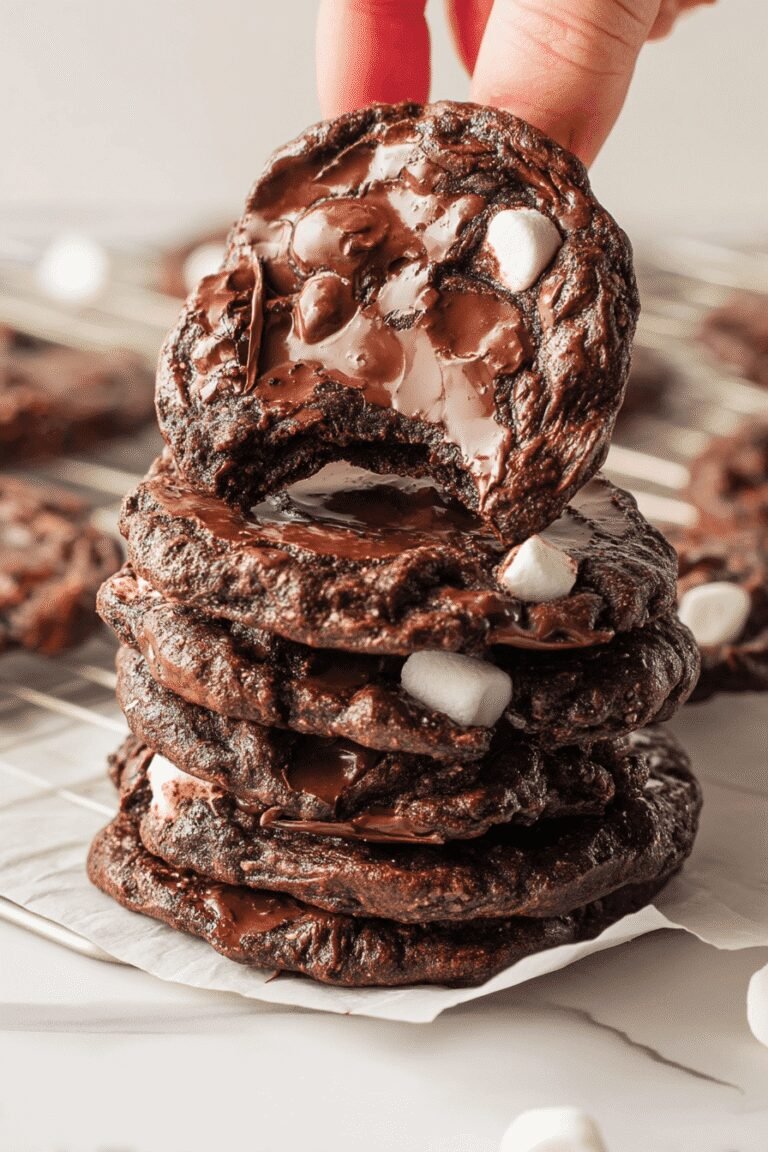 Flourless Chocolate Fudge Marshmallow Cookies 10.Png
