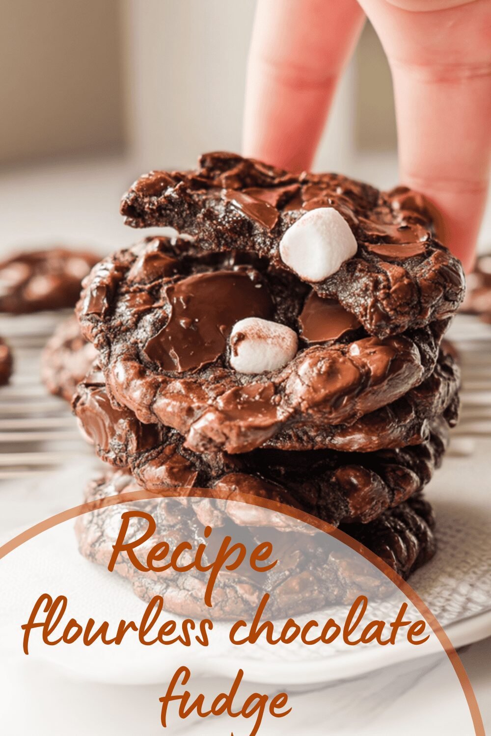 Flourless Chocolate Fudge Marshmallow Cookies