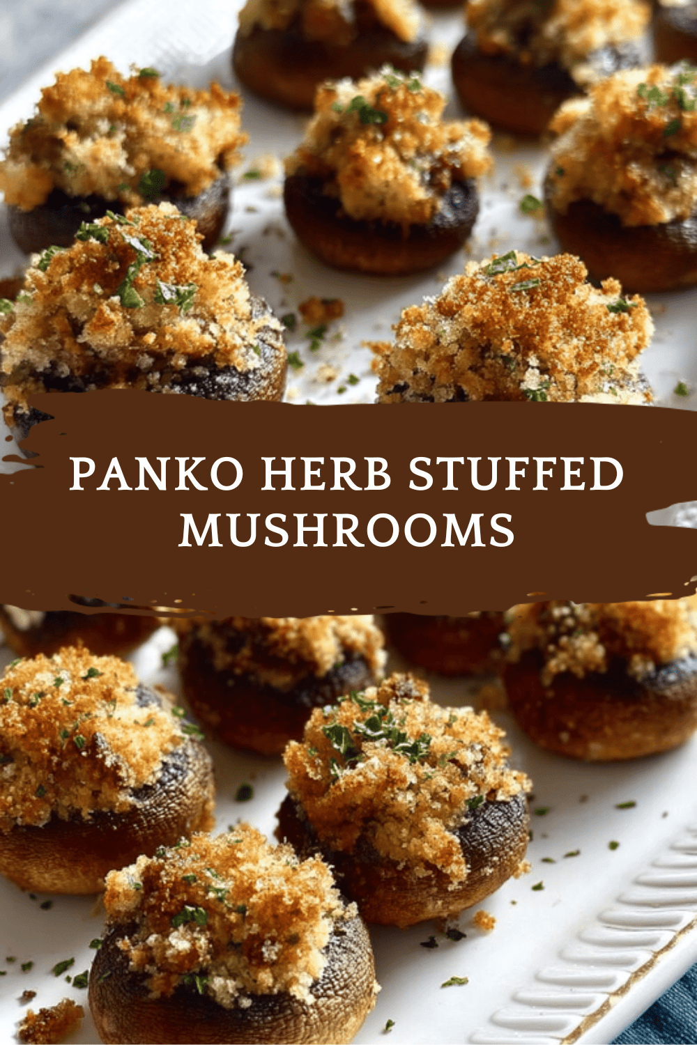 Stuffed Mushrooms Recipe With Garlic, Panko, Pecorino, And Chicken Karahi Flavor 6 Panko Herb Stuffed Mushrooms