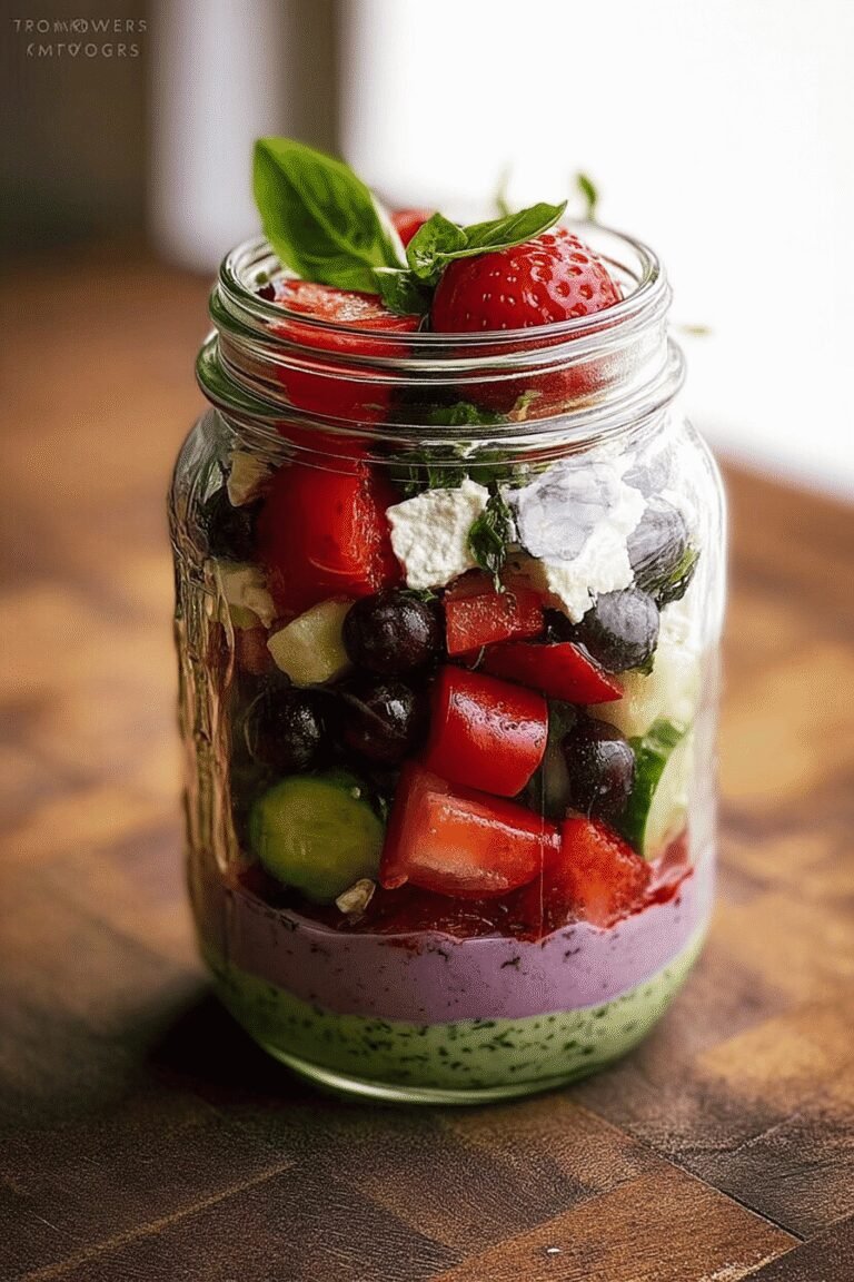 Patriotic Mason Jar Fruit And Feta Salad 29.Png