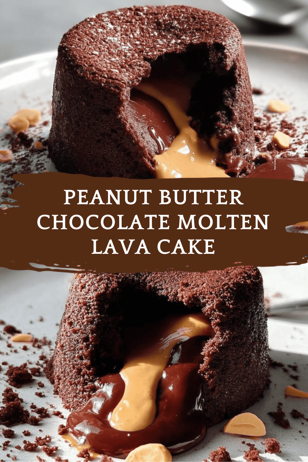 Peanut Butter Chocolate Molten Lava Cake