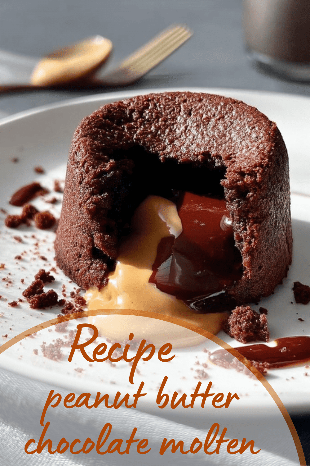 Peanut Butter Chocolate Molten Lava Cake