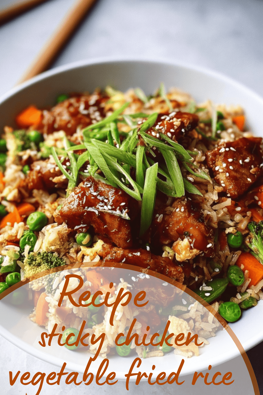 Sticky Chicken Vegetable Fried Rice