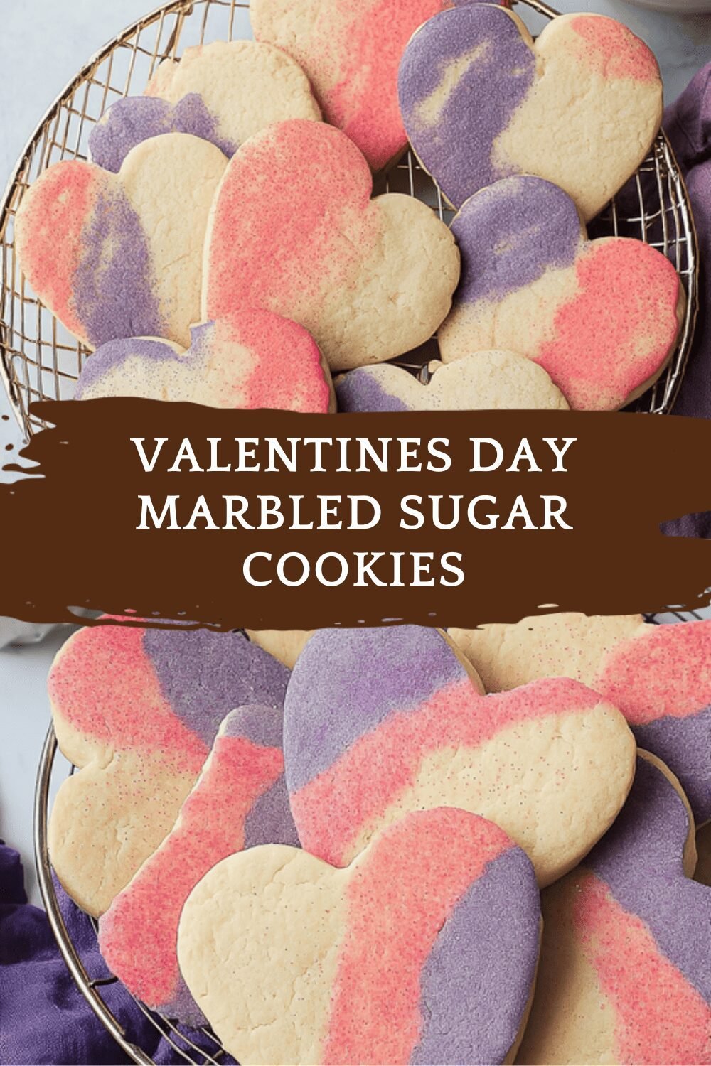 Valentines Day Marbled Sugar Cookies