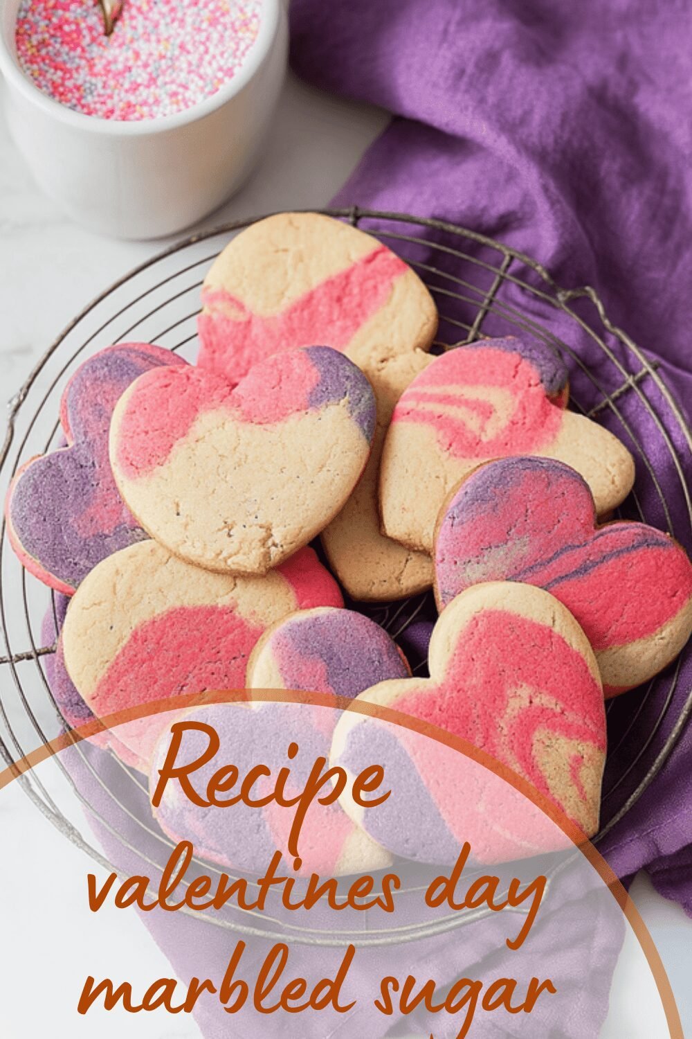Valentines Day Marbled Sugar Cookies