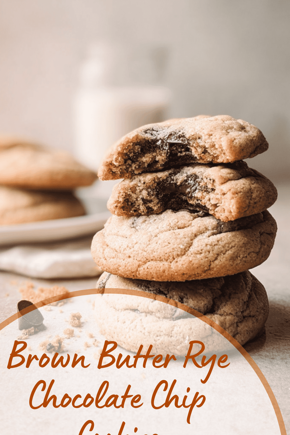 Brown Butter Rye Chocolate Chip Cookies