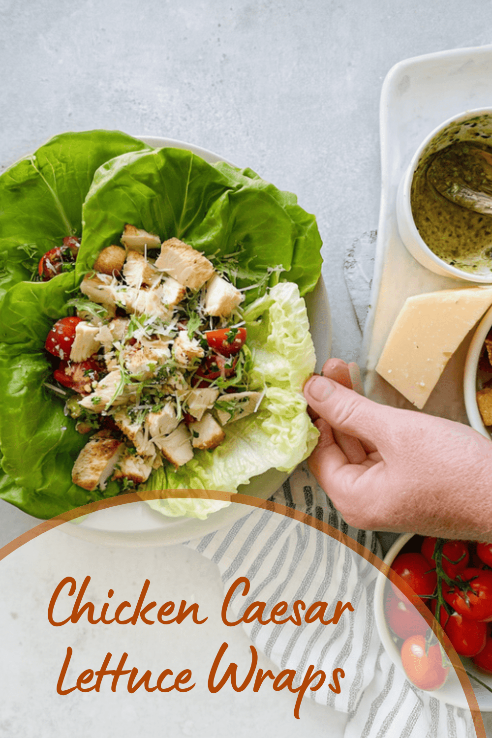 Chicken Caesar Lettuce Wraps