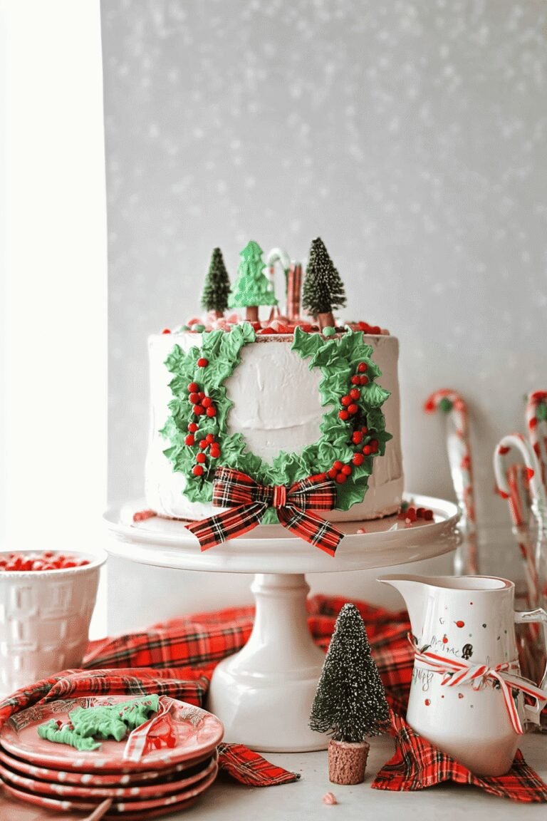 Christmas Tree Wreath Cake 74.Png
