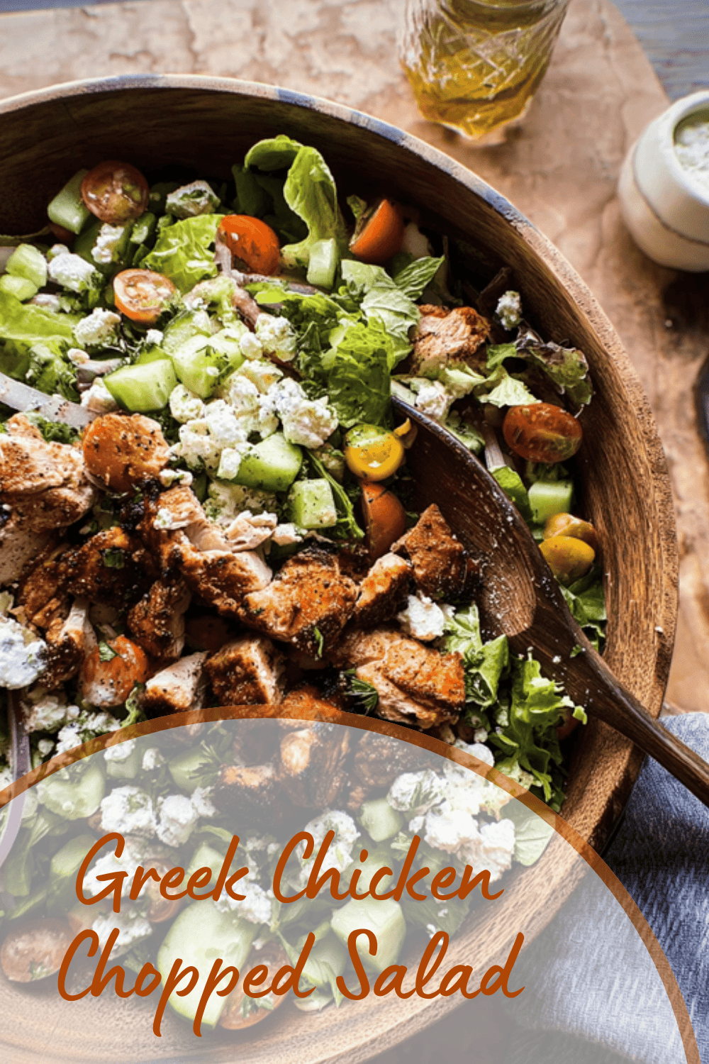 Greek Chicken Salad With Creamy Lemon Tahini Dressing 7 Greek Chicken Chopped Salad