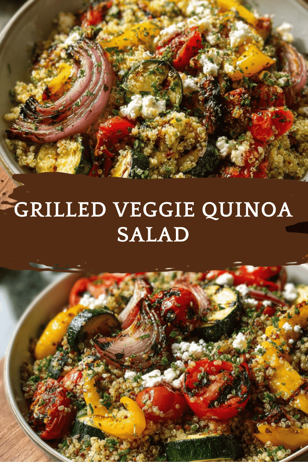 Mediterranean Quinoa Salad Loaded With Savory Roasted Vegetables 6 Grilled Veggie Quinoa Salad