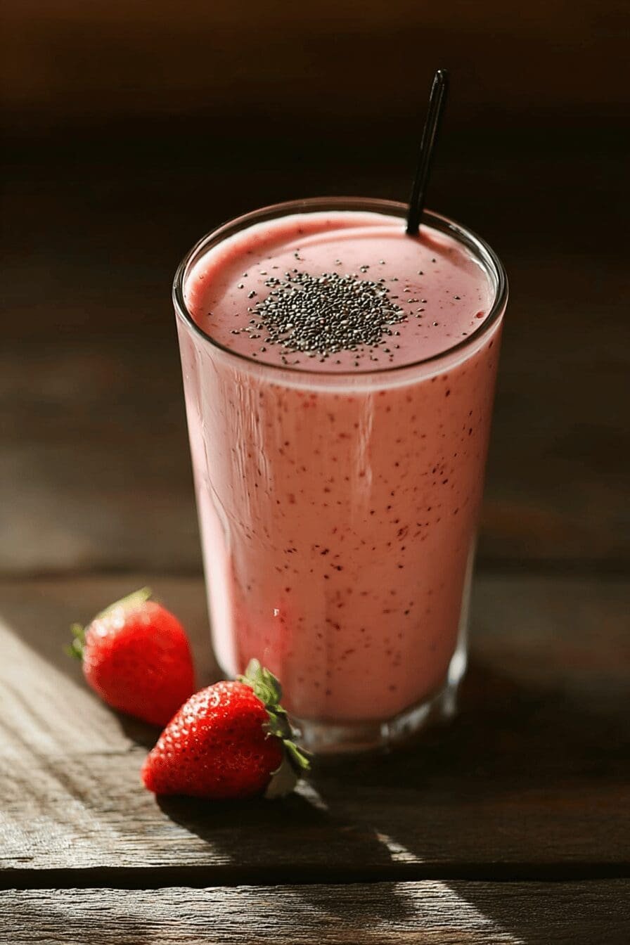 Healthy Strawberry Smoothie Easy 4 Ingredient Recipe
