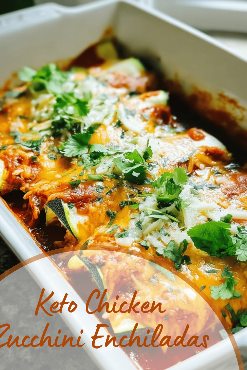 Keto Chicken Zucchini Enchiladas