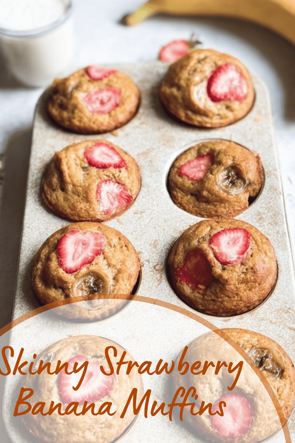 Skinny Strawberry Banana Muffins