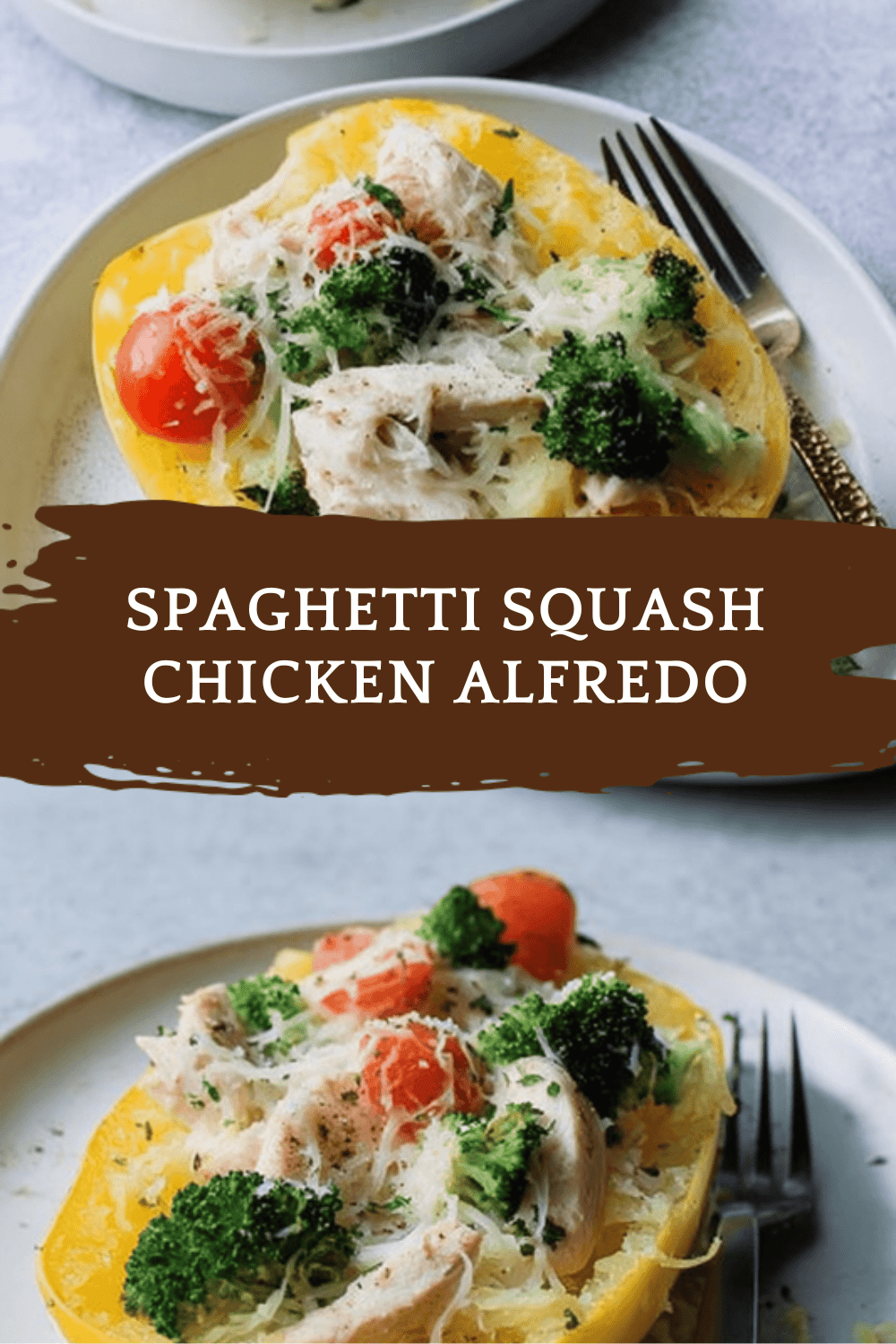 Skinny Chicken Alfredo Stuffed Spaghetti Squash Recipe 6 Spaghetti Squash Chicken Alfredo