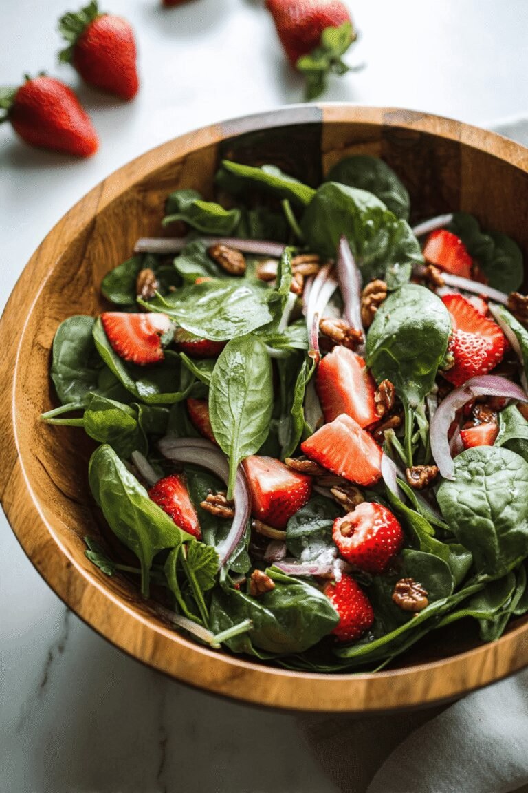Spinach Basil Strawberry Summer Salad 33.Png