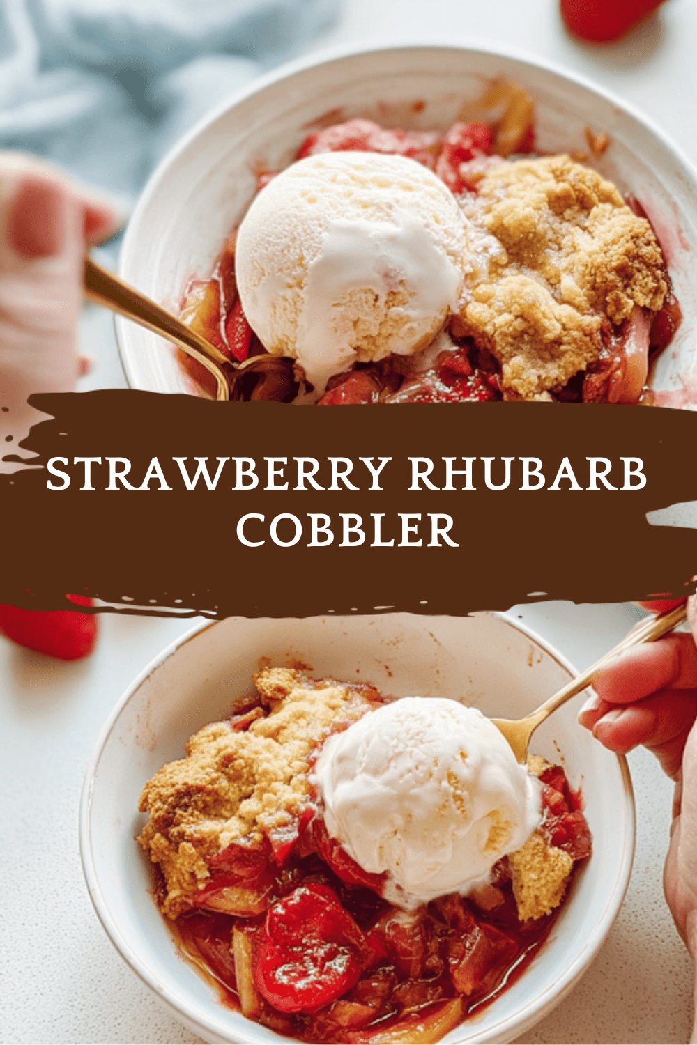Strawberry Rhubarb Cobbler