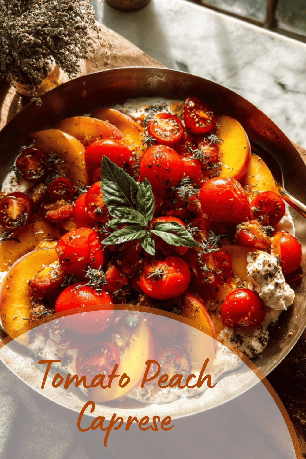 Tomato Peach Caprese
