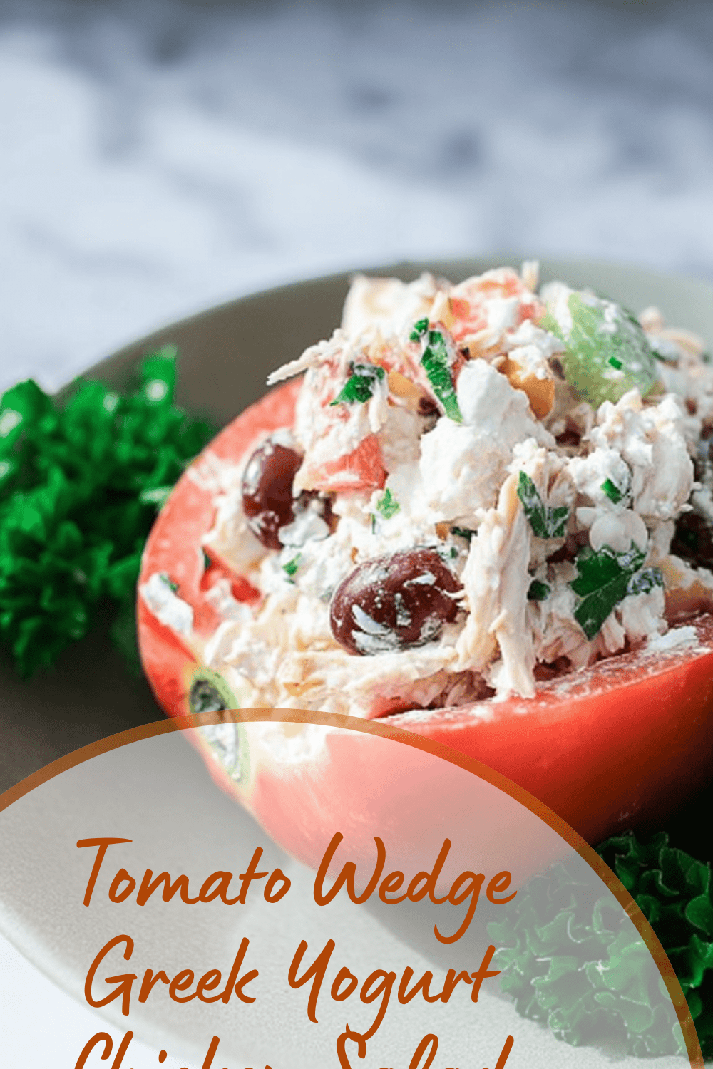 Tomato Wedge Greek Yogurt Chicken Salad