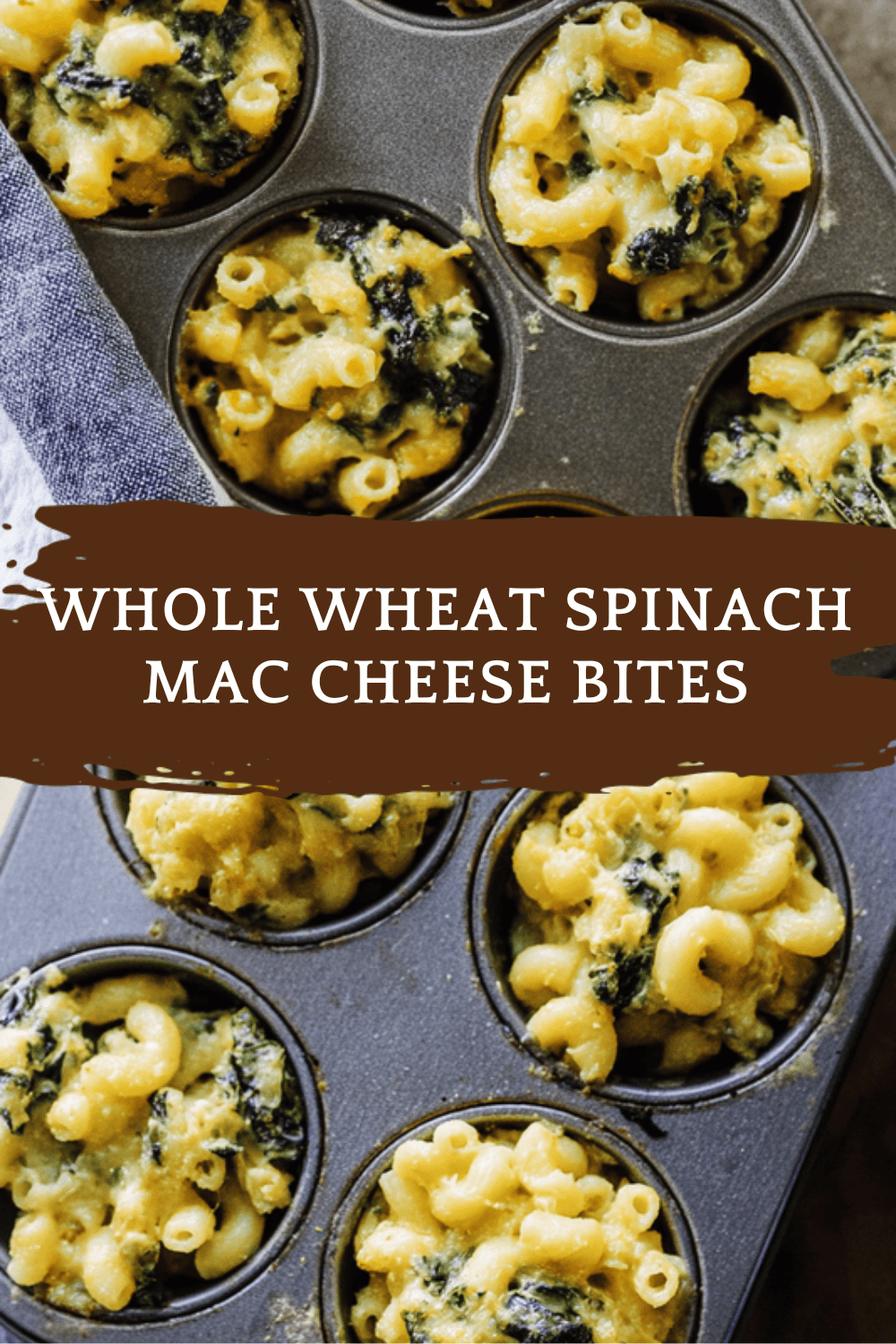 Whole Wheat Spinach Mac Cheese Bites