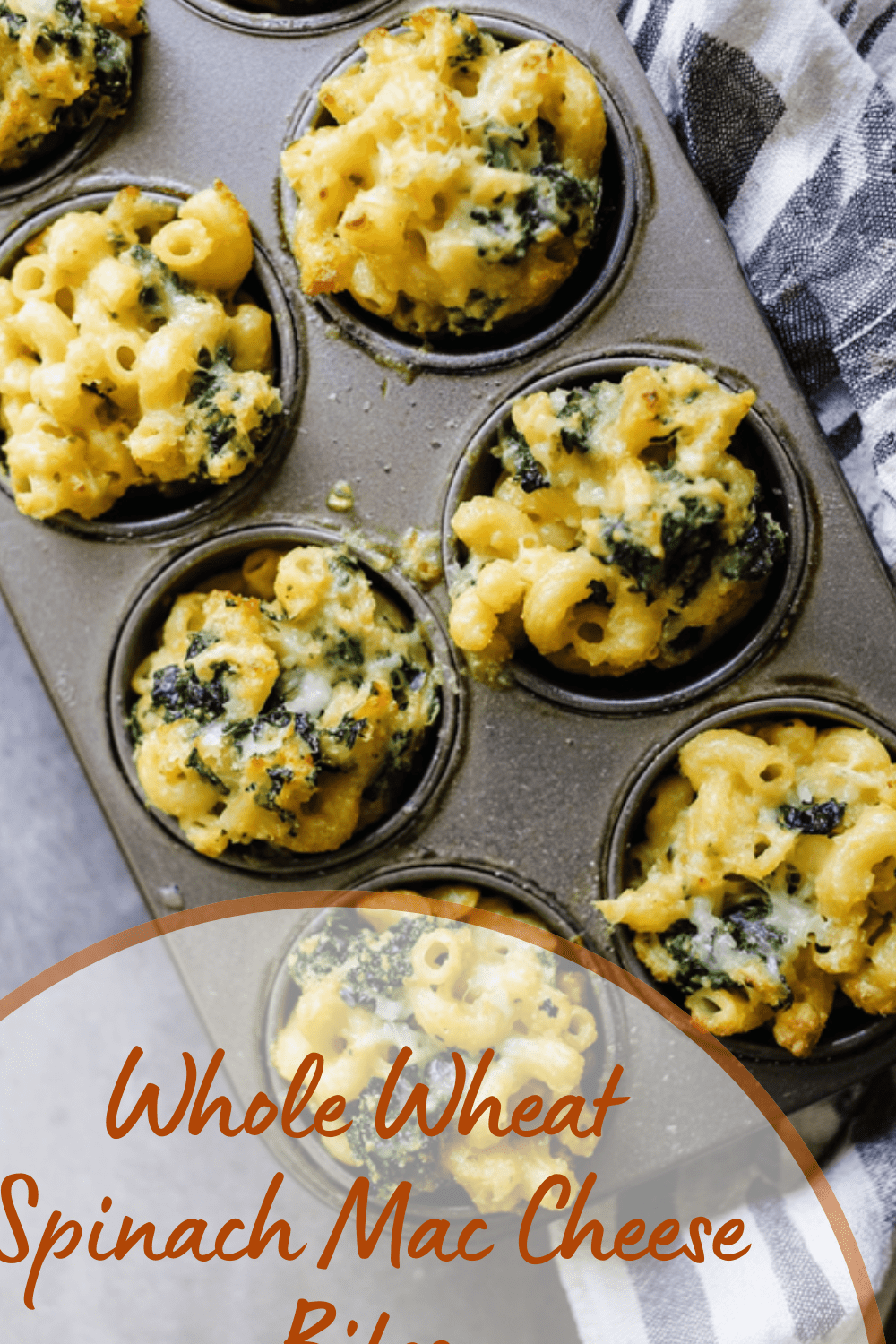 Whole Wheat Spinach Mac Cheese Bites