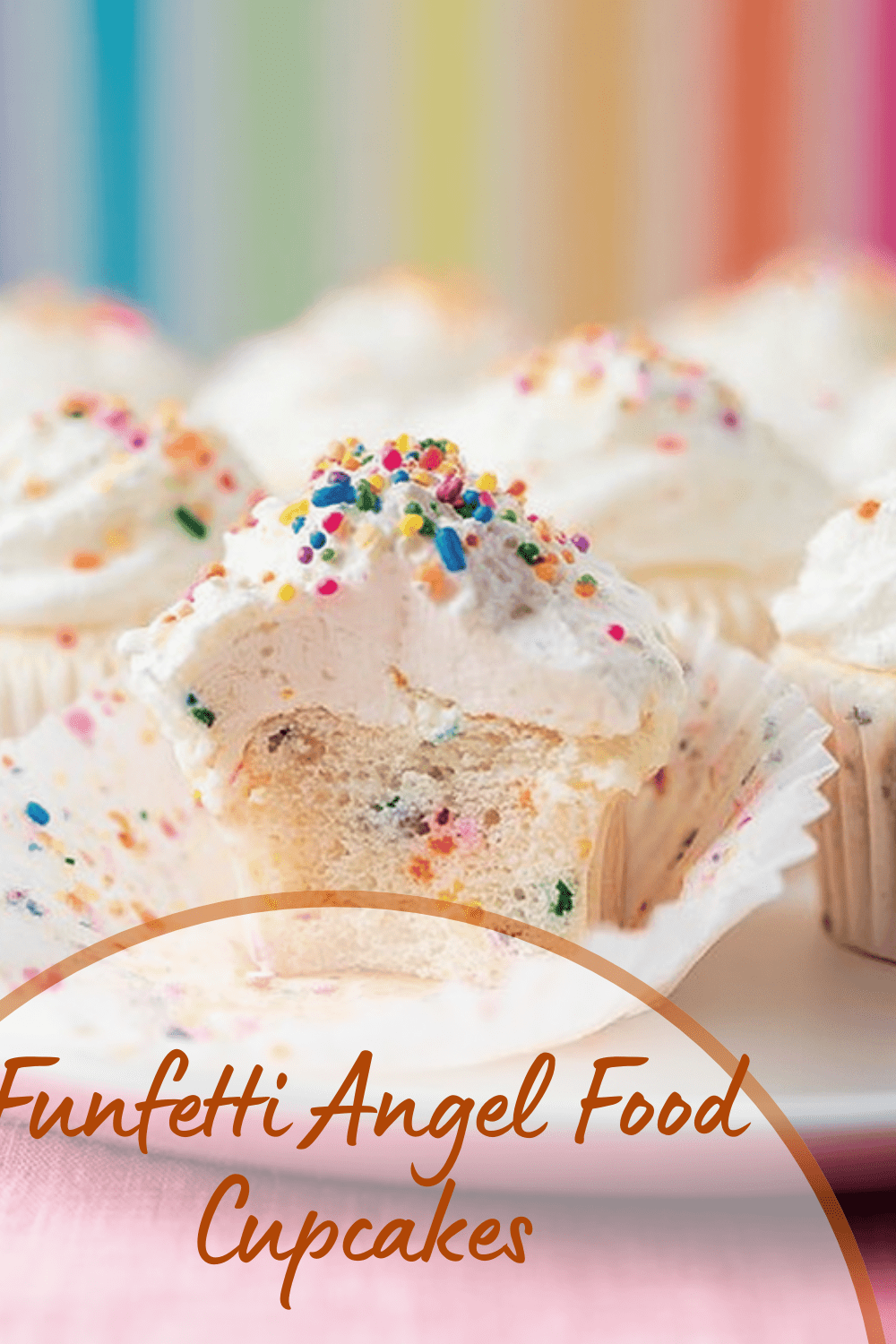 Funfetti Angel Food Cupcakes Recipe With Colorful Sprinkles 7 Funfetti Angel Food Cupcakes