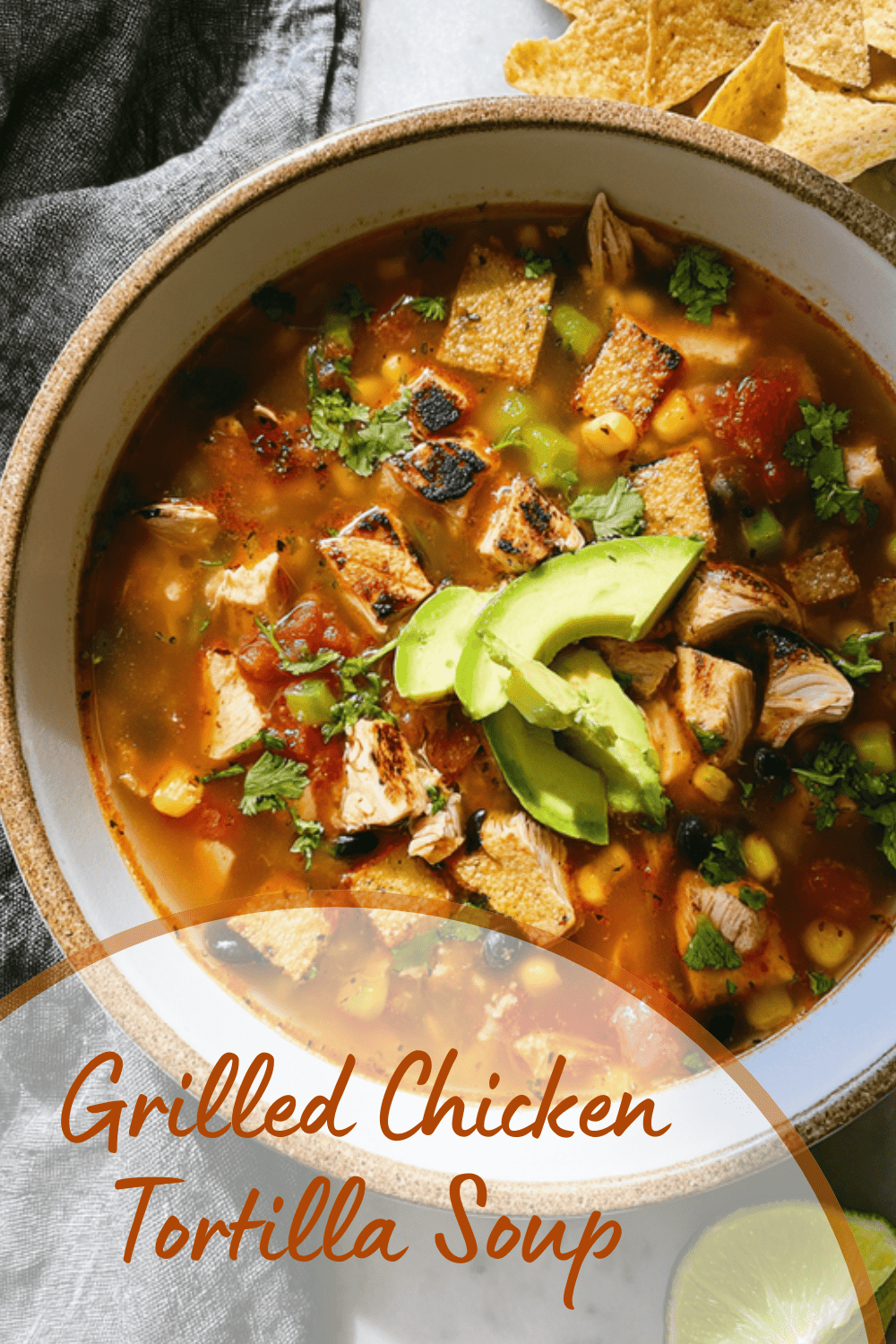 Grilled Chicken Tortilla Soup Recipe With Spicy Southwest Flavors 7 Grilled Chicken Tortilla Soup