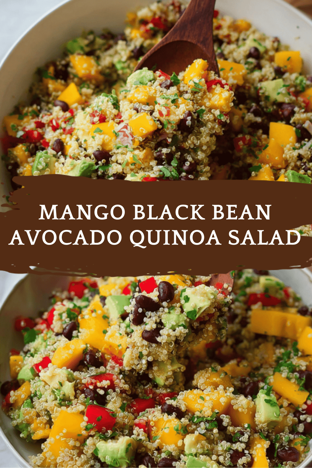 Mango Black Bean Avocado Quinoa Salad