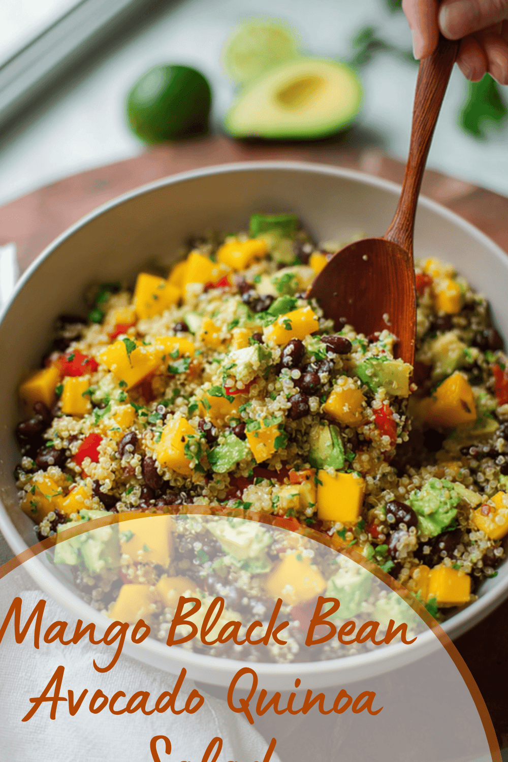 Mango Black Bean Avocado Quinoa Salad