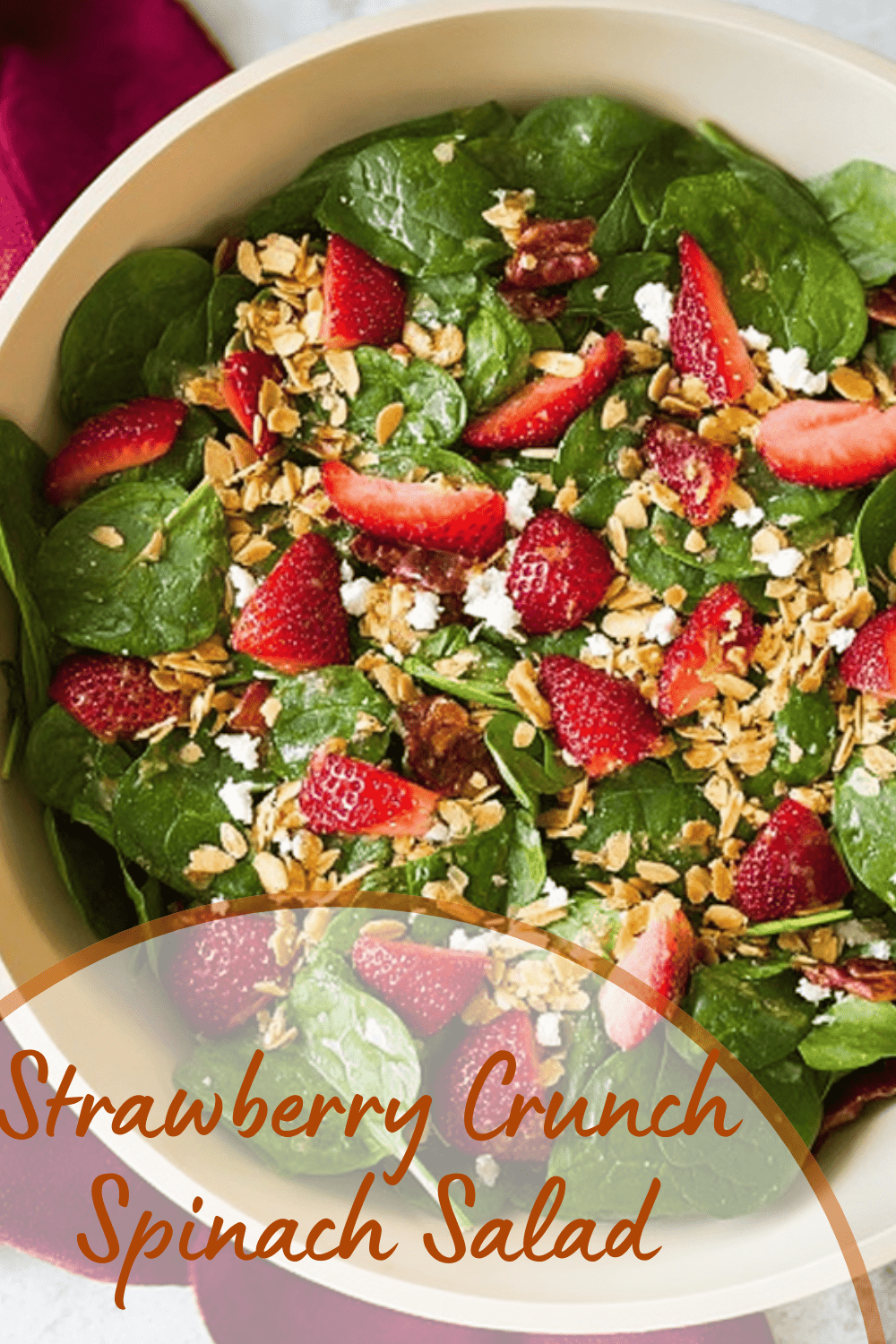 Strawberry Crunch Spinach Salad