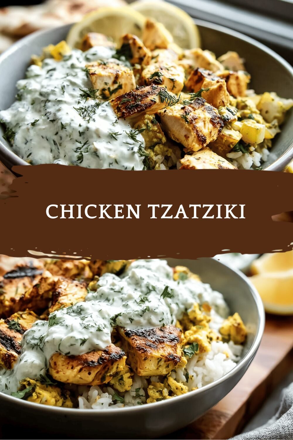 Greek Chicken Tzatziki Bowls With Fresh Vegetables And Herbed Rice 6 Chicken Tzatziki
