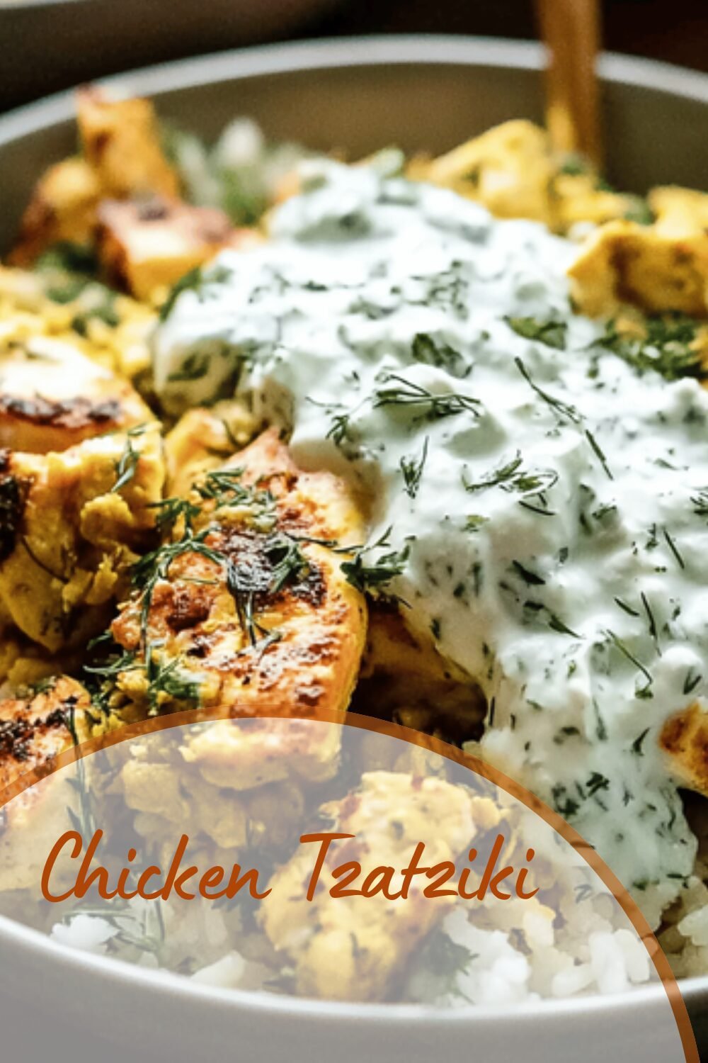 Greek Chicken Tzatziki Bowls With Fresh Vegetables And Herbed Rice 7 Chicken Tzatziki