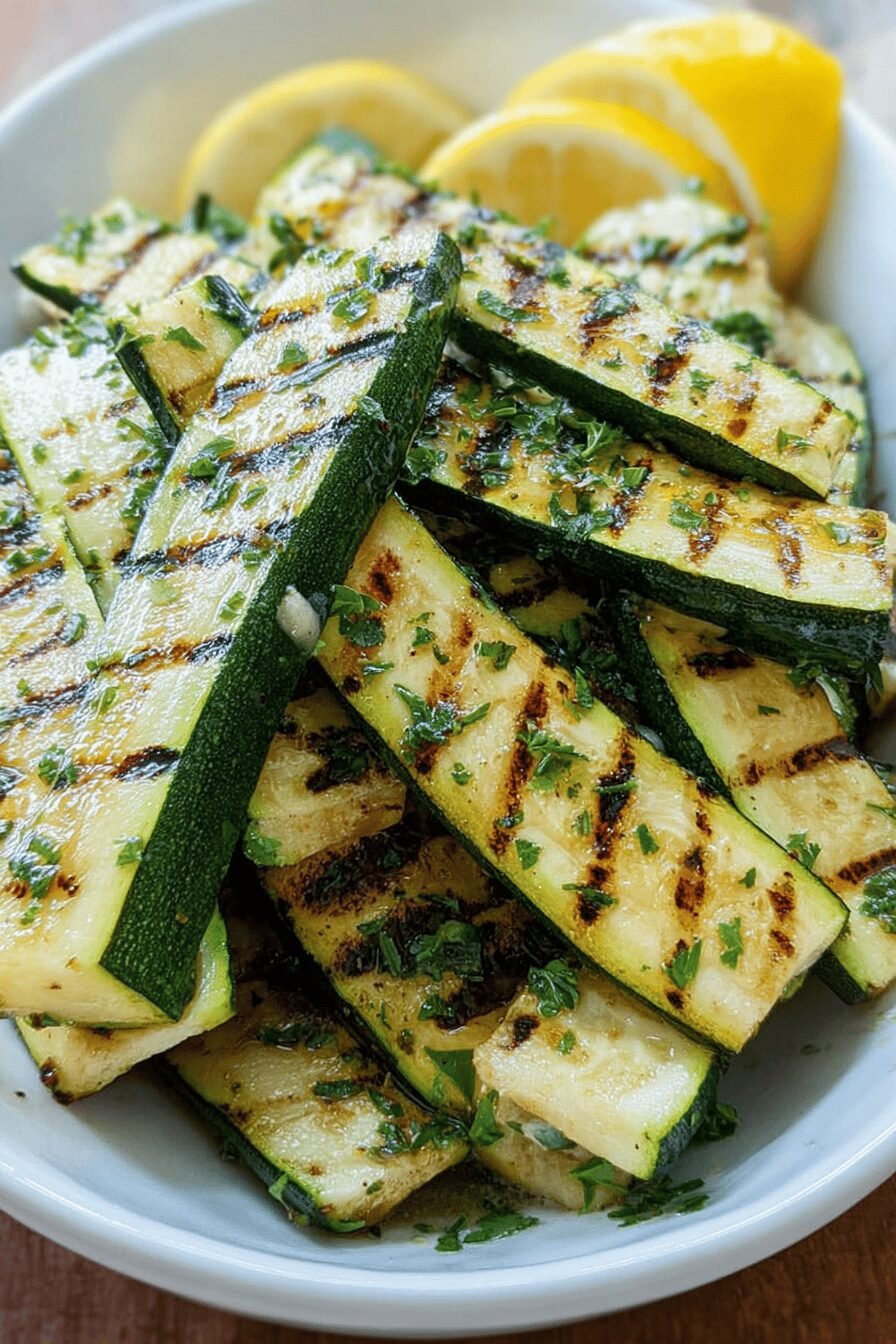 Grilled Garlic Zucchini